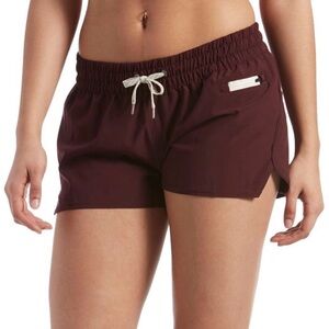 Vuori Women's Athletic Shorts in Burgundy (cerise)